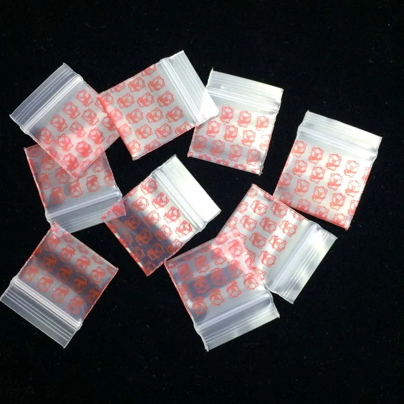 ziplock bags for dry herb 100 Pcs/Lot 2.5 x3 CM Patterned Plastic Packaging Bags Small Bag PE Poly Bag