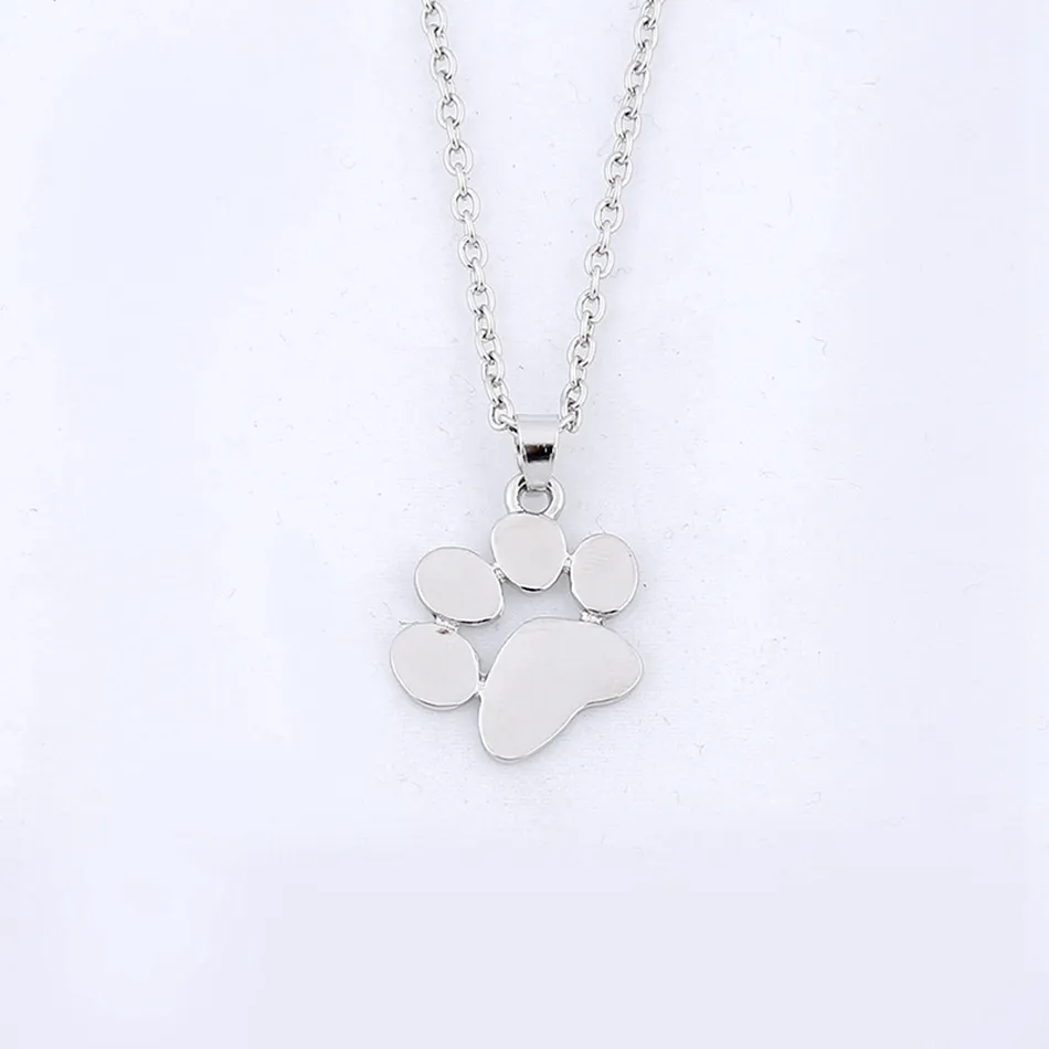 MIC Clavicle necklace Cute Dog Paws Small Pendant Cavicle Necklace