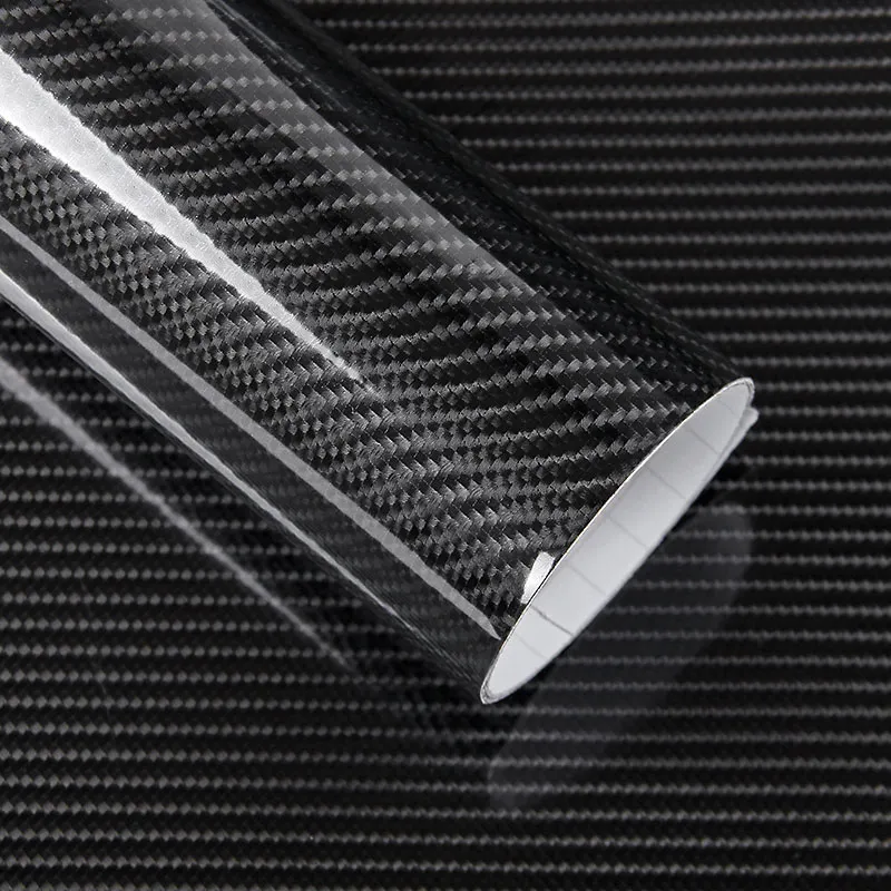 50x200cm Car Sticker Glossy Black 5D Carbon Fiber Vinyl Wrap Film DIY Car Decoration Motorcycle truck Car Styling Accessories