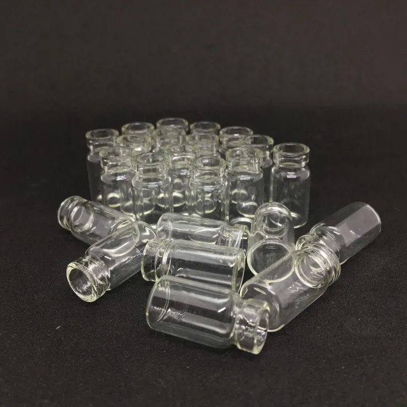 1ml şişeler Plastik fiş ile temiz cam şişeler mini cam şişe boş örnek kavanozlar küçük 22x11mm yükseklik sevimli zanaat dilek şişeleri