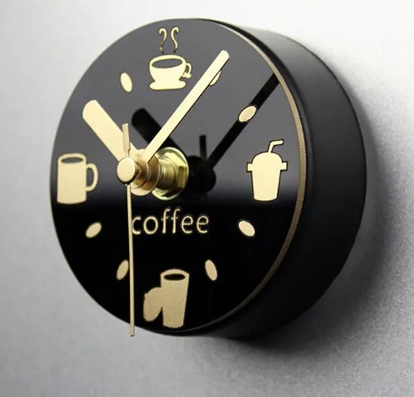 creative alarm clock Leisure time clock refrigerator magnets message posted withdrawing watch fridge magnet mute wall clock