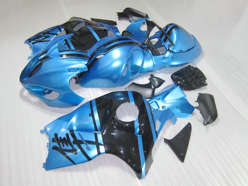 Hoge Kwaliteit Fairing Kit voor Suzuki GSXR1300 96 97 98 99 00 01-07 BLAUWE BLACK VERICHTINGEN SET GSXR1300 1996-2007 OT14