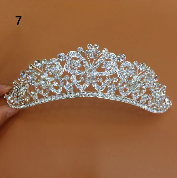 Nieuwe Collectie Luxe Verschillende Soorten Bruiloft Tiara Diamant Cryatal Empire Kroon Bruids Hoofdband Voor Bruid Haar Sieraden Party Access9130854