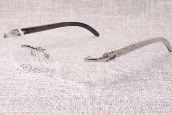 뜨거운 판매 고품질 고급 휠 프레임 8100903 천연 흑백 안경 패션 레저 남성 및 여성 안경 크기 : 54-18-140mm