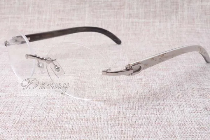 Vendre un cadre de roue de luxe de haute qualité 8100903 Lunettes naturelles en noir et blanc Fashion Loisures hommes et femmes Taille 544662197