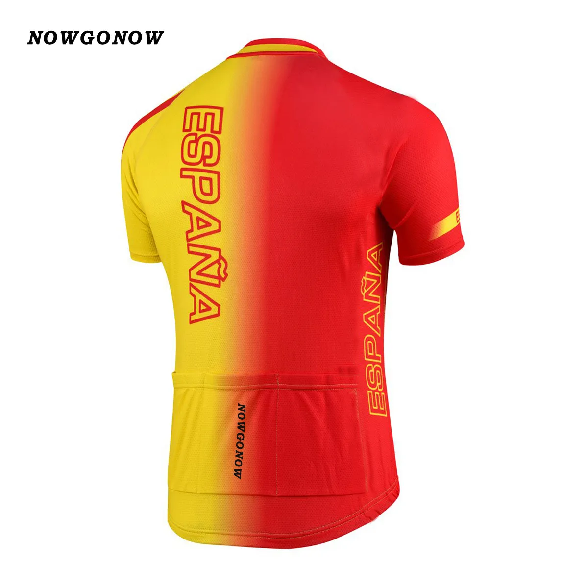 MEN 2017 spain national team cycling jersey set bike clothing wear yellow red national team maillot ciclismo bib gel pad shorts