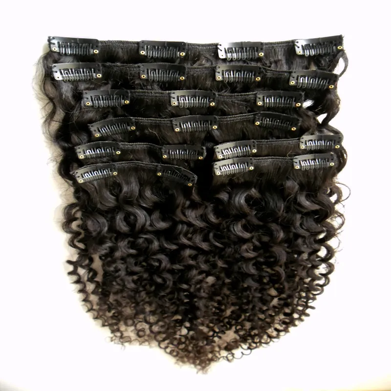 YUNTIAN clip rizado rizado ins para cabello negro clip rizado rizado ins clips de extensión cabello 100g para cabello afroamericano