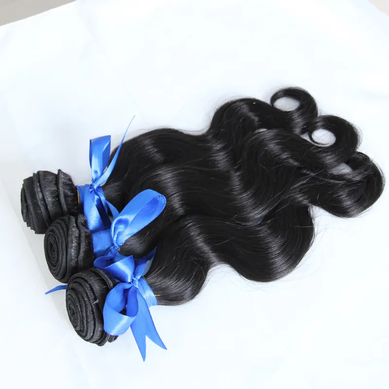 Human Weave Hair Bundles Naturel Noir malaisien vague de corps vierge cheveux remy cheveux faisceaux double dessiné, sans perte, sans enchevêtrement