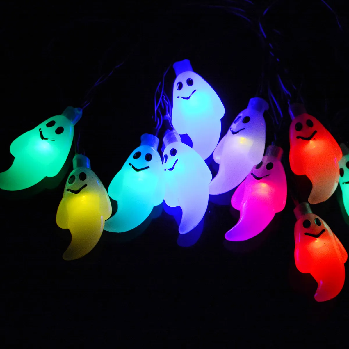 New LED Ghost Lights Halloween Christmas Decorations 20 Lights Ghost