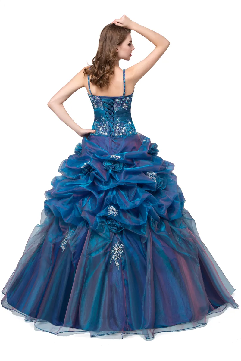 Mor Quinceanera Elbiseler Balkosuz 15 tatlı 16 resmi uzun balo parti elbisesi stok boyutu 216 qc211162776