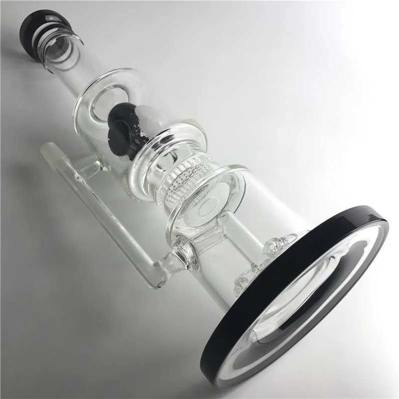 Bongs de vidro grosso cachimbos de água com 13,5 polegadas 14 mm macho 1 KG 3 filtros engraçados, reciclador, heady béquer bong para fumar