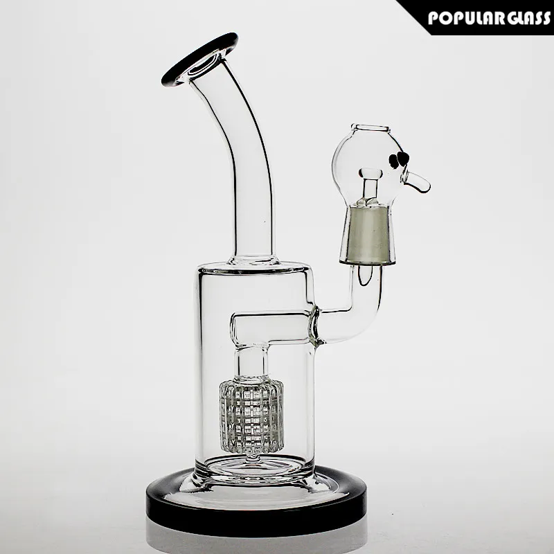 SAML 22 cm Tall Dab Rig Nargile Matrix Sigara Su Borusu Lastik Süzme Cam Bong Ortak Boyutu 18.8mm PG5047