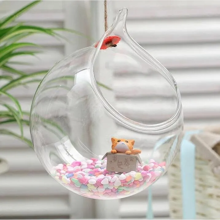Creativo nuovo candelabro vaso di vetro appeso vaso sferico trasparente decorativo acqua pesca fiore casa matrimonio 8 cm 10 cm 12 cm