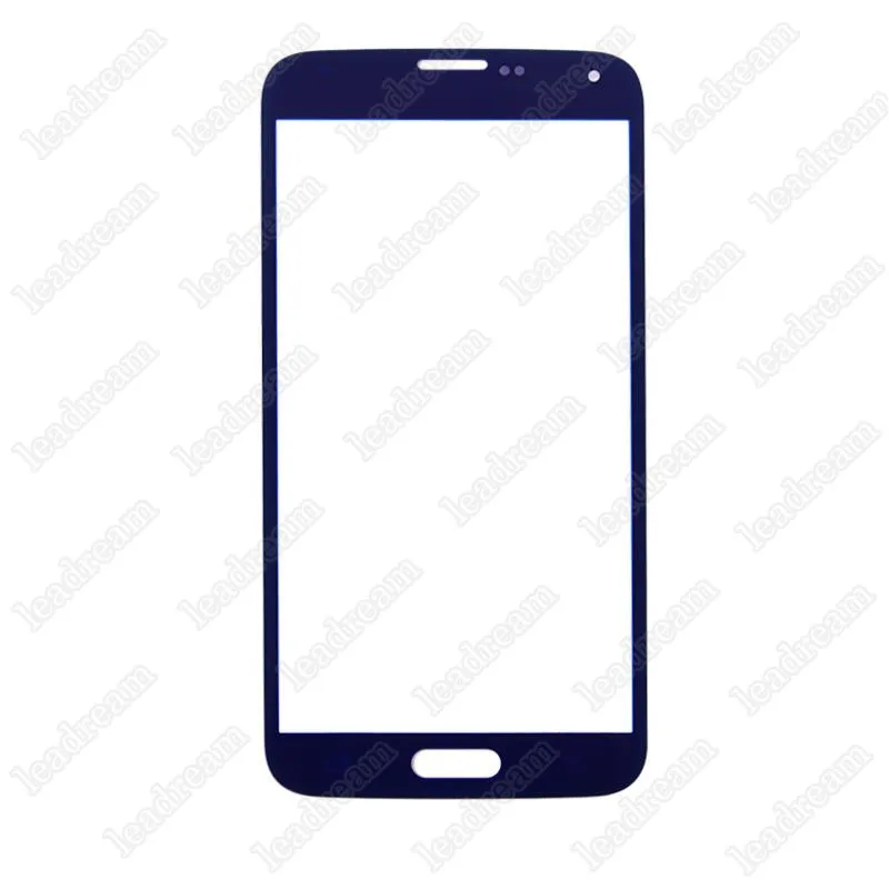 Yüksek Kaliteli Ön Dış Dokunmatik Ekran Cam Değiştirme Samsung Galaxy s5 i9600 için Siyah Beyaz Mavi