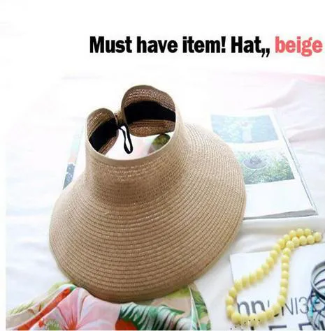 2017 New summer sun hat 16 style foldable wide edge sun hat beach hat lady straw wholesale M030