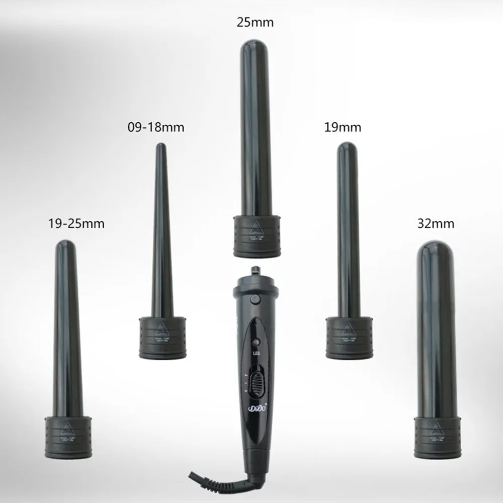 5 Deels Haar Curling Iron Professional Haar Currer Set Tourmaline Keramische Haar Curling Wand 5 in 1 Elektrische Monofunctionele Krulering US EU-plug