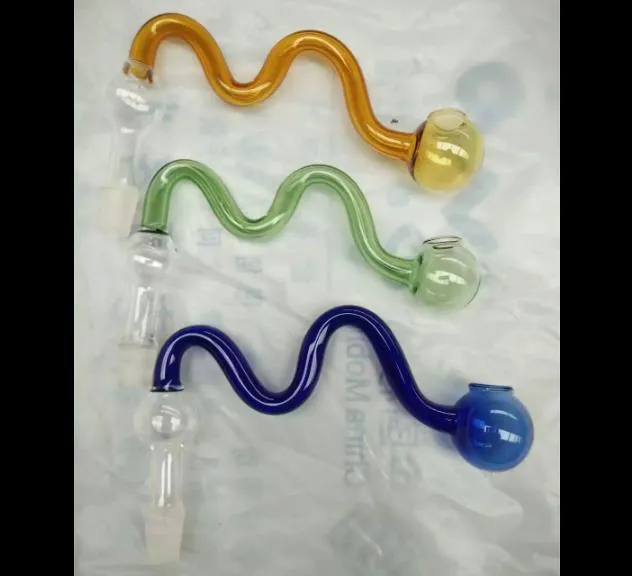 Accessoires de bongs de pot en forme de M de couleur, tuyaux en verre de brûleur à mazout conduites d'eau conduites d'eau en verre plates-formes pétrolières fumant avec des bongs en verre compte-gouttes A