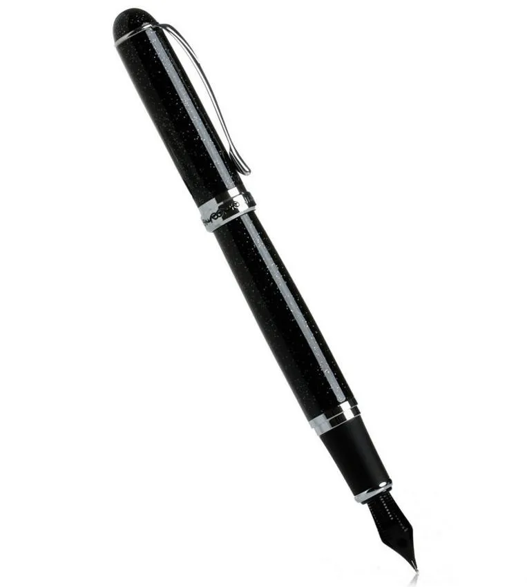 Роскошные Jinhao Fountain Pen Black Shimmering Sands Средние печи с ножом