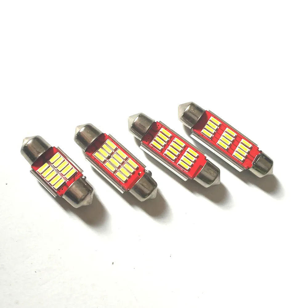 독서 빛 31 36 39 41mm 자동차 스타일링 오류 무료 12V 4014 12 SMD Festoon 인테리어 라이트 자동차 램프 전구 라이센스 플레이트 라이트 CANBUS