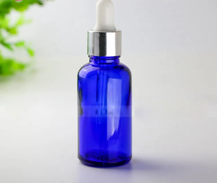 Bottiglie di contagocce in vetro blu da 30 ml con tappo a bambino e punta di cosmetici in vetro con gocce di vetro con gocce imballaggio da 30 ml 8911850