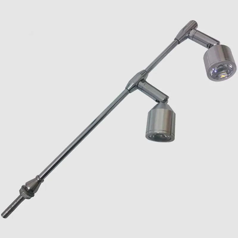 Led Contador Focos Modern Lamp Mancha altura ajustável Spotlight interior lâmpada direcional com 2 LEDs de luz branca quente branco