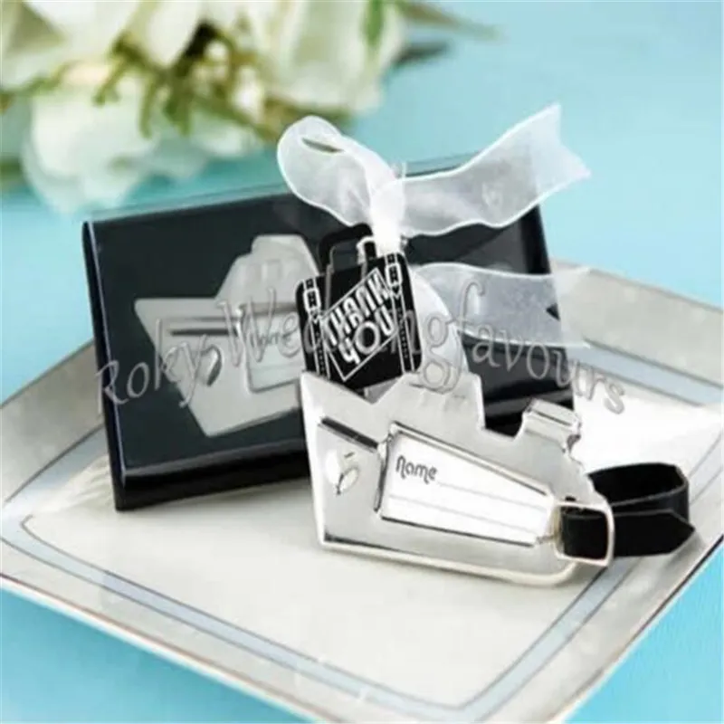 Cruise Ship Luggage Tag and Place Card Holder Anniversary Favors Engagement Return Gifts Wedding Favours