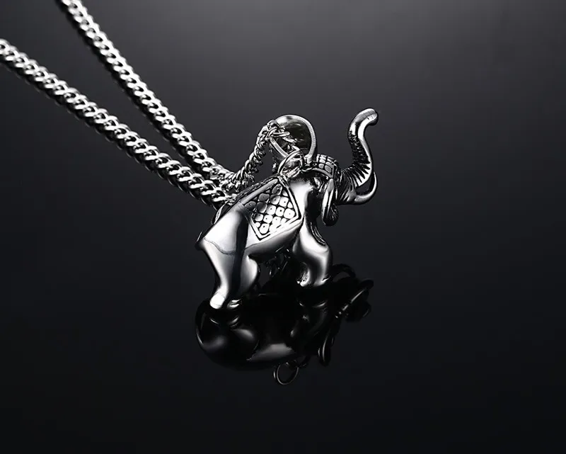 Collana Con Ciondolo Elefante Carino In Argento Sterling 925 Di - Foto 6
