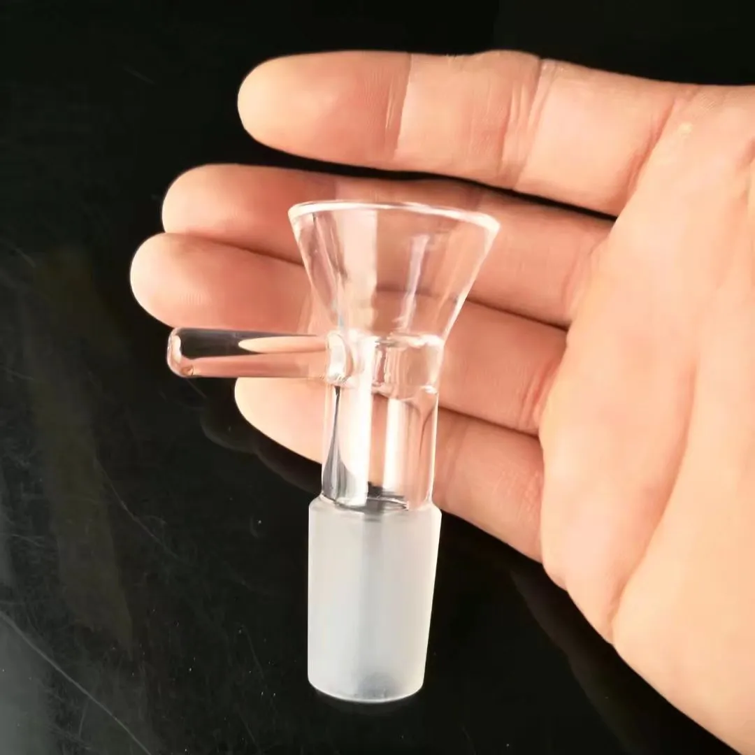 Scivolo ciotola in vetro tabacco ed erbe fumatori con fiocco in vetro bong e tubi in vetro Ciotola giunto maschio da 14 mm 18 mm con manico Venduto