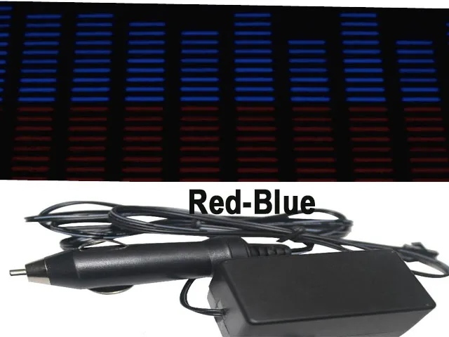 Sound Active Car Equalizer Led Sticker Music Blue-Red Color EL Equalizer Glowing Lights Car Sticker High Quality El Flashing