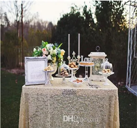 Pano De Mesa De lantejoulas Feitas Sob Encomenda De Alta Qualidade Decorações De Casamento Tabela Contornando Festa de Aniversário Suprimentos 2019 Lantejoulas Toalha De Mesa