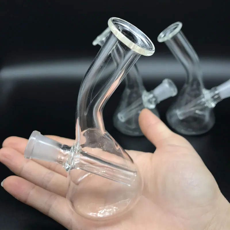 Mini Glasbägare Bongs Vattenrör 4,0 tums höjd med 10mm Kvinna Joint Billiga Glasolje Rigar Bägare Bongs