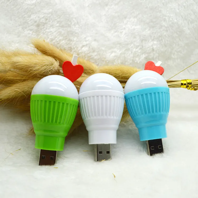 glödlampor, multifunktion mini färg bärbara energibesparande lampor, USB LED-glödlampa, löpande floder och sjöar, bås grossist USB-prylar
