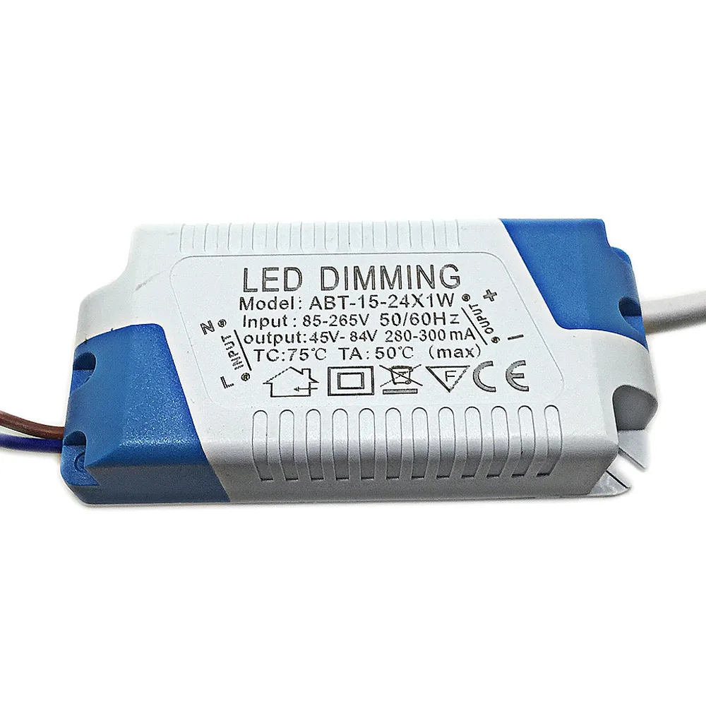 ダウンライトのためのDC45V-85V 300mAの電源光変圧器へのLEDドライバ（15-24）W AC85-265V