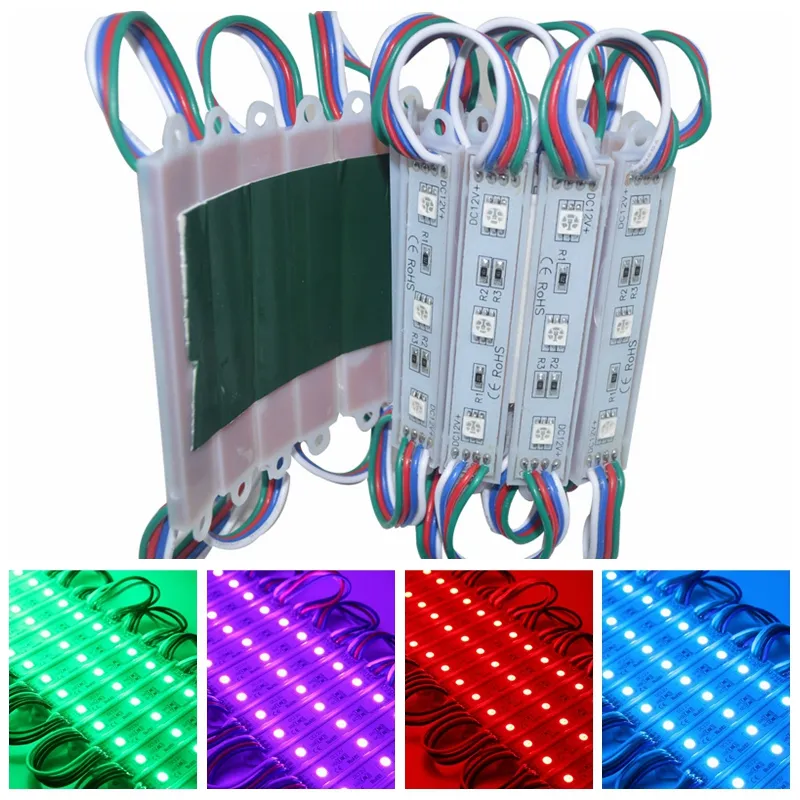 0.6 W 3LEDS SMD5050 LED Modülleri RGB Piksel Modülü Su Geçirmez 12 V Arka Işıklar için Channer Mektup WW R G B Y