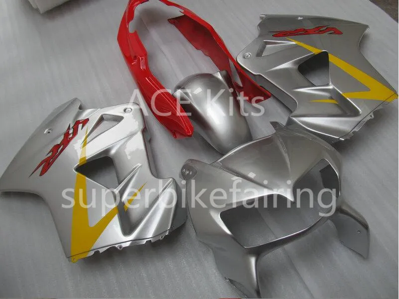 طقم أدوات الدراجات النارية لهوندا VFR800 98 99 00 01 VFR 800 1998 1999 2000 2001 مجموعة ABS Silver Fairings + 3gifts VB02