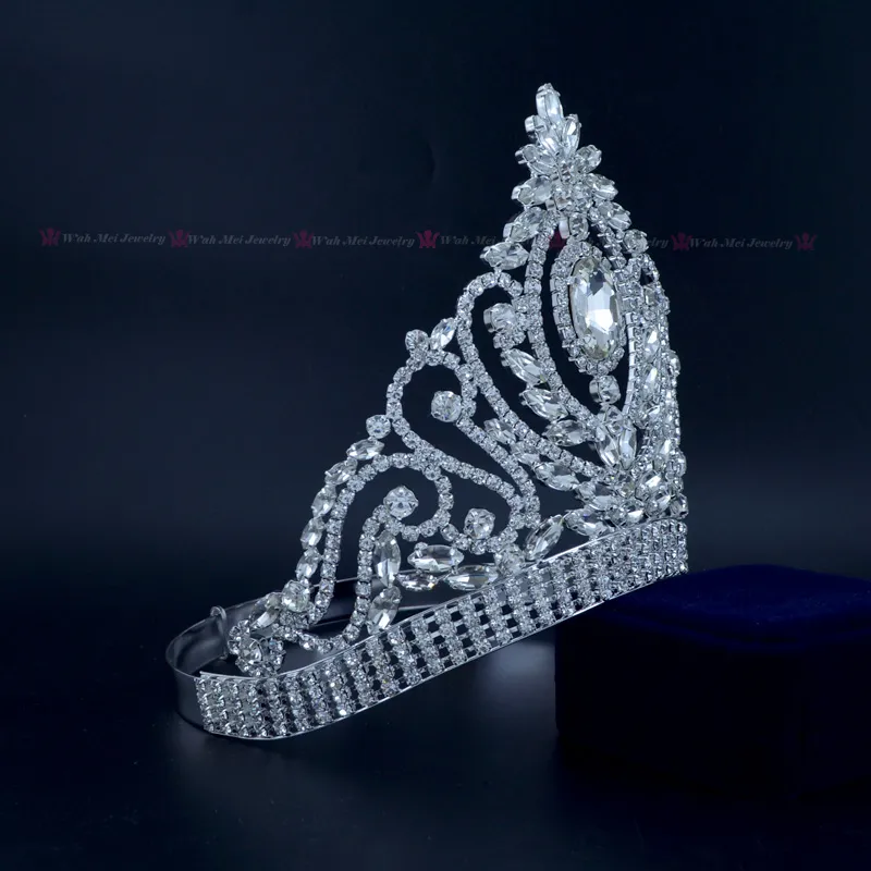 Fantastic 7 Tiara Diadem Silver Crown Rhinestone Wedding Pageant Party  Costumes