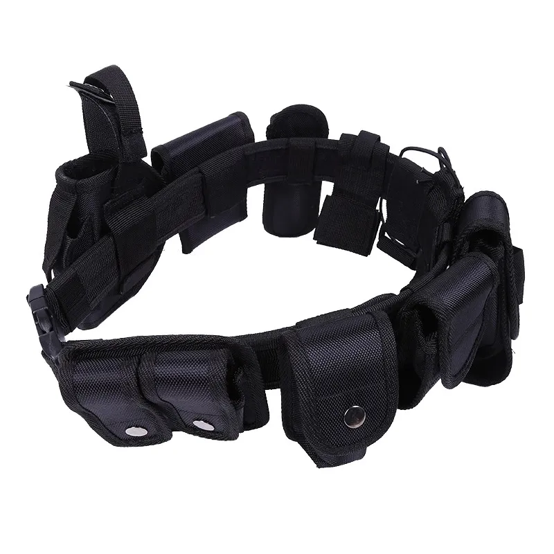 Ceinture tactique avec pochettes Sports de plein air Chasse Tir Paintball Gear Airsoft Army Tir 10 en 1 NO10-102