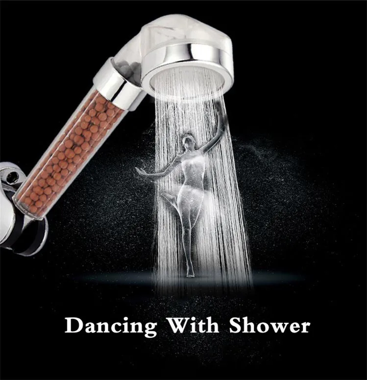 Shower Head Bathroom Water Therapy Shower Head Transparent Filter Water Saving Rainfall Shower Filter Head High Pressure ABS Spray