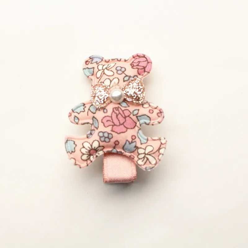 New Kids Hair Clips Korean Style Princess Girls Barrettes Cartoon Bear with Mini Bows Design Hairpins Ctue Kidsアクセサリー