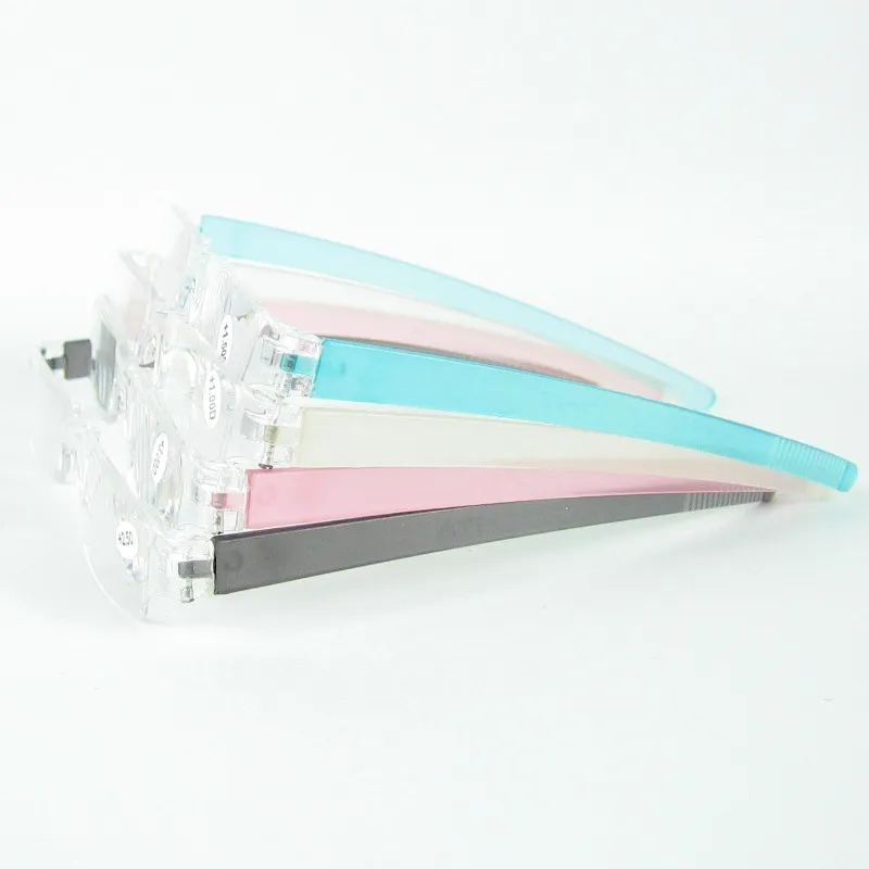 Toptan muti-renk seçeneği ile toptan şeker renk readingglasses YENI ultra-hafif kalem kutusu readingglasses +100 --- +400 +50 ADIM 6604