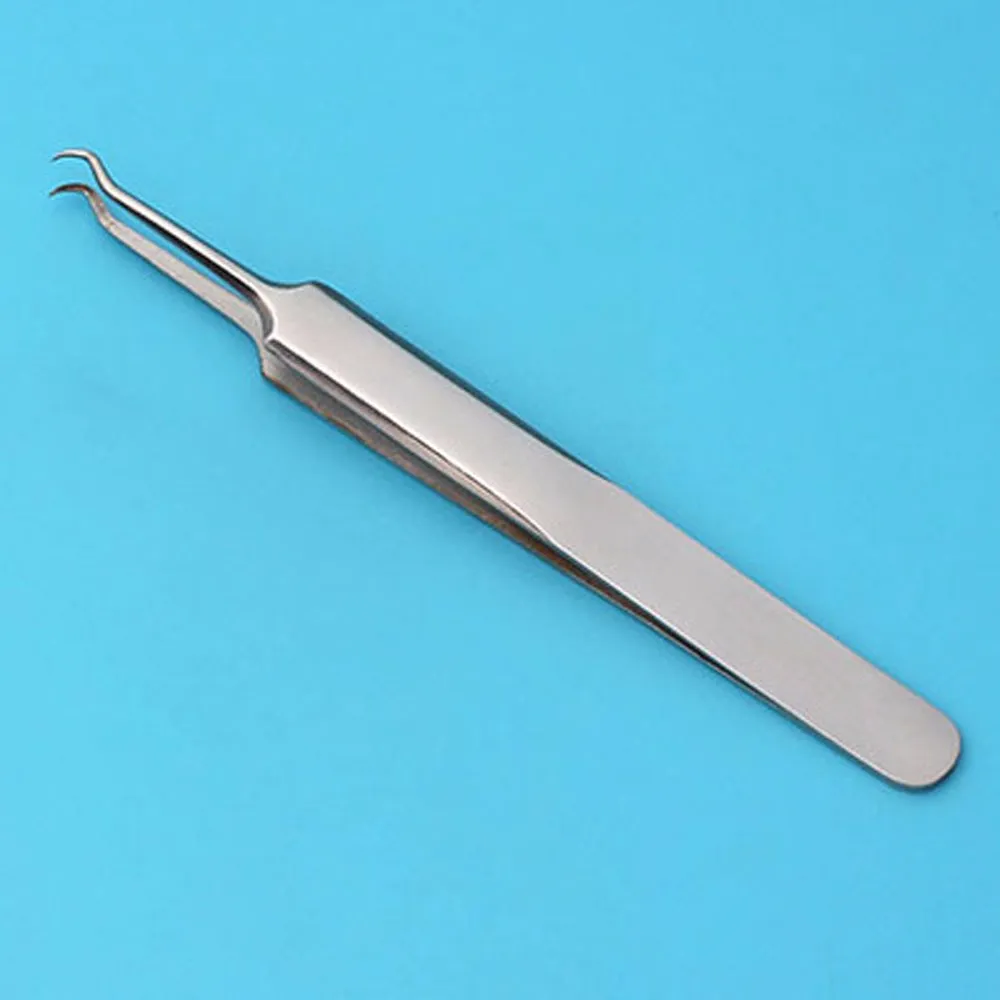 Tweezers en acier inoxydable professionnel Extension de cils acné retrait de tête noire