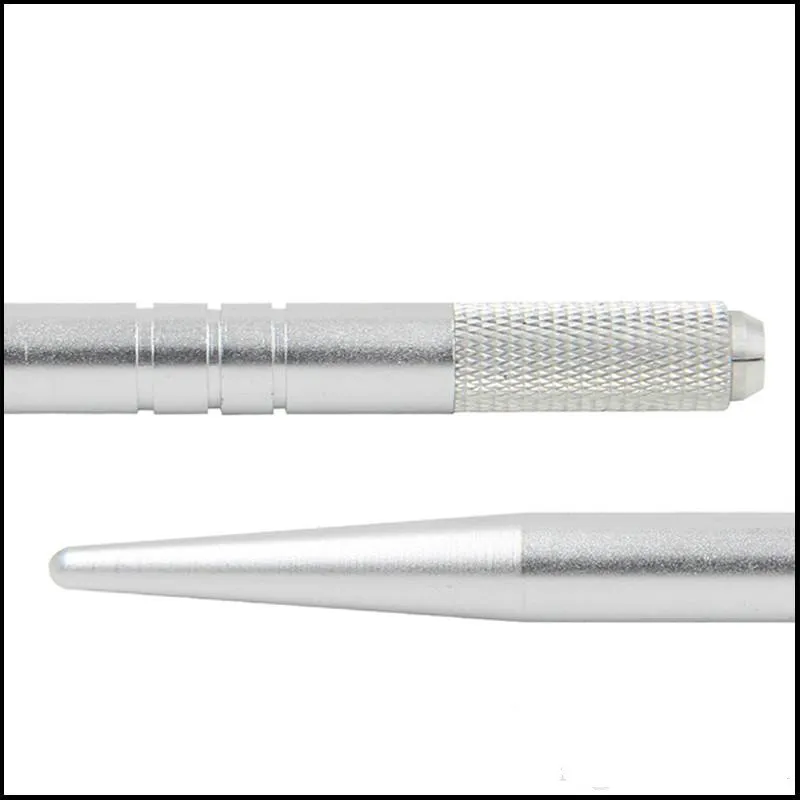 Wholeсеребряная профессиональная ручка для перманентного макияжа 3D вышивка макияж ручная ручка для татуировки бровей microblade 7670774