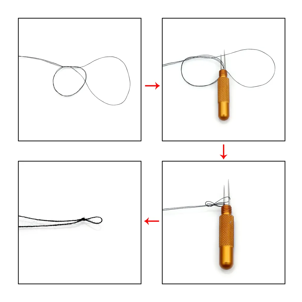 Fiske Linje Tier Manual Knut Tying Verktyg Sublinje Knut-Tying Tool Fish Hook Tool