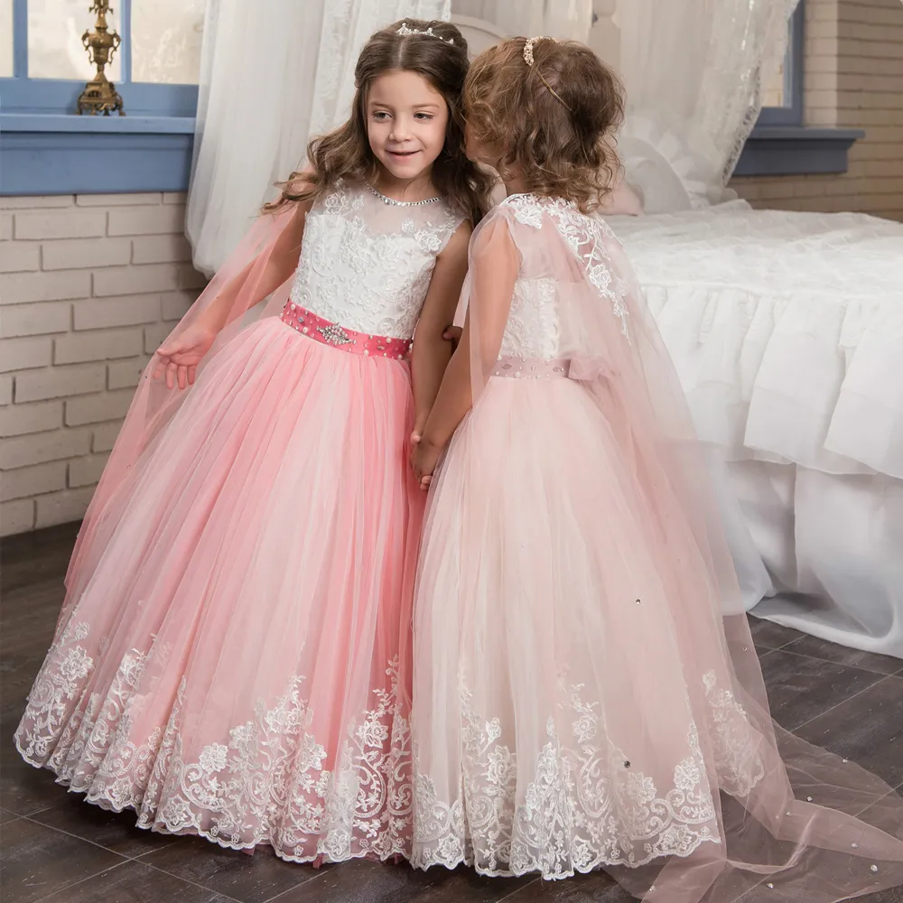 Buy Wish Little Girls A-Line Princess Gown Kids Birthday Maxi Long Dress  Golden 6-7 Years at Amazon.in