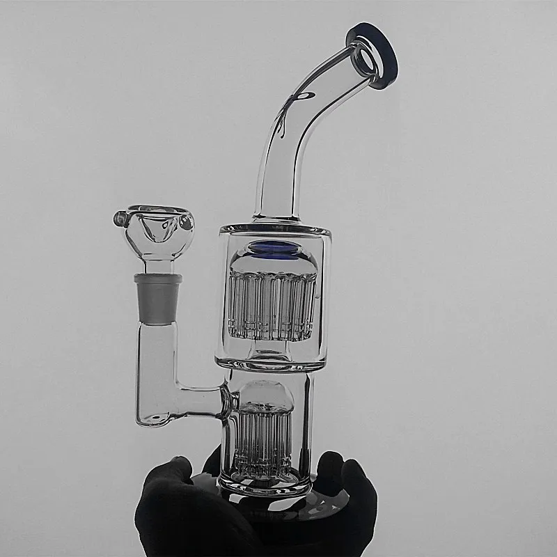Toro Bongs Water Pipes Tree Perc Recycler Bubbler Oil Rigs 11" Tall 13 Arm/7 Arm joint 18.8mm