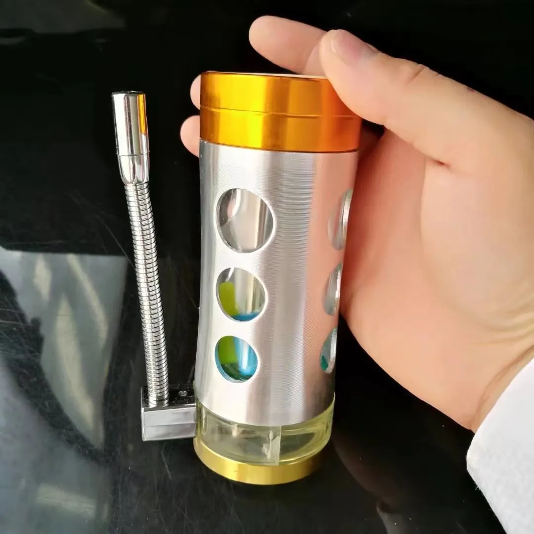 High quality Yajun stainless steel pot   , New Unique Glass Bongs Glass Pipes Water Pipes Hookah Oil Rigs Smoking with Droppe