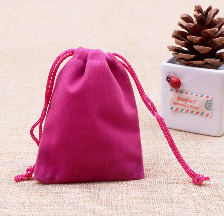 Красочные бархатные подарочные сумки на шнурке 8x10 см, упаковка из 50 мешков с логотипом для макияжа, подарочная упаковка для ювелирных изделий, сумки6347728