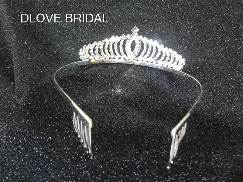Vintage Crystal Crown Tiara z grzebieniami wysokiej jakości akcesoria do włosów ślubnych na ślub Quinceanera Tiaras koron