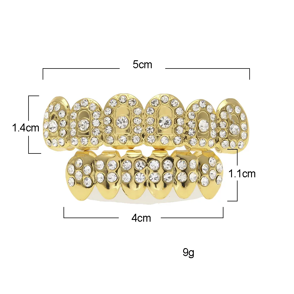 الذهب عالية الجودة لهجة الهيب هوب مطلي Removeable والفم GRILLZ مجموعة أعلى أسفل الشرير لاعب نمط بالجملة