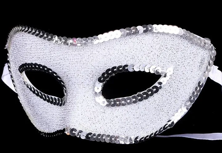 nieuwe mode party bal masker mannen vrouwen venetiaanse maskerade bruiloft glitter doek maskers kerstkostuum rekwisieten goud zilver